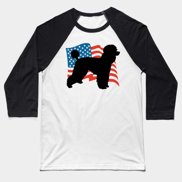 Poodle USA America - Dog Lover Dogs Baseball T-Shirt by fromherotozero